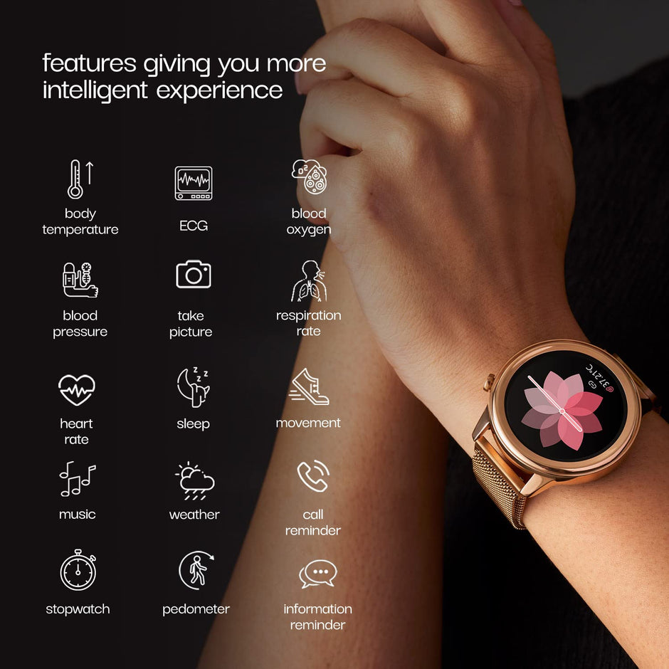 Vibez by Lifelong Xena Smartwatch for Women with HD Display | ECG+PPG