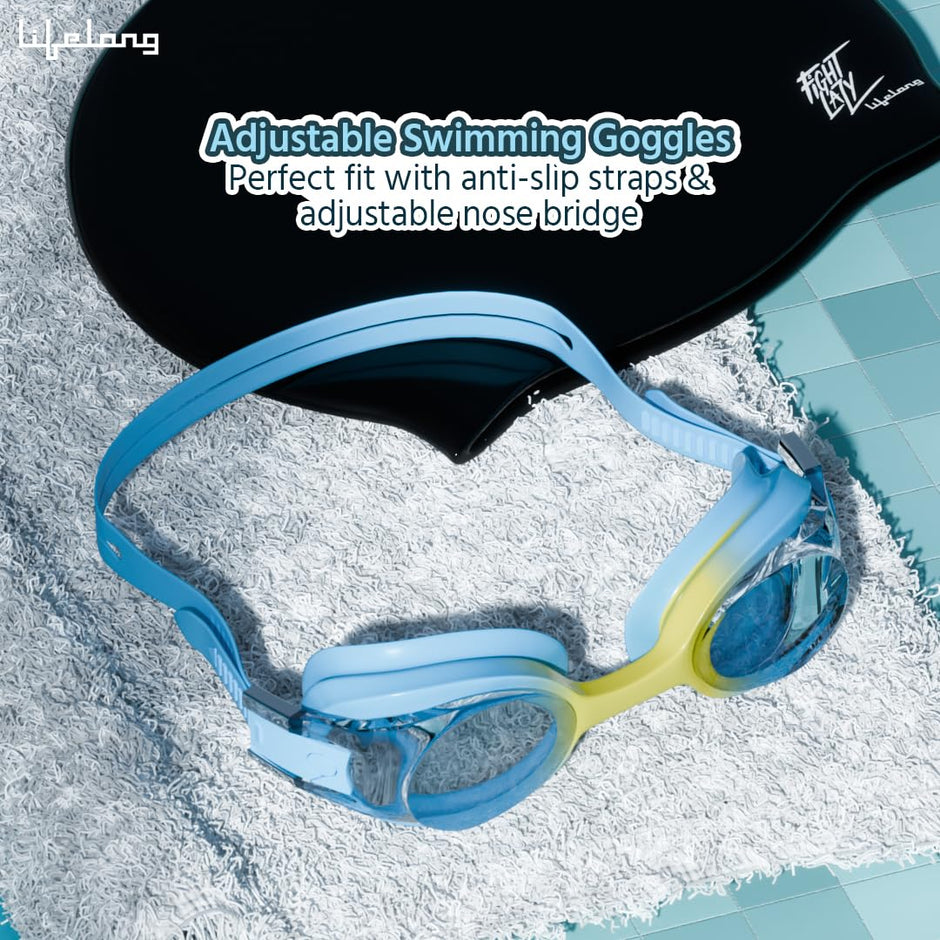 Lifelong Swimming Combo Kit for Kids 5+ Years| Swimming Goggles, Swim Cap with Earplug, Noseclip