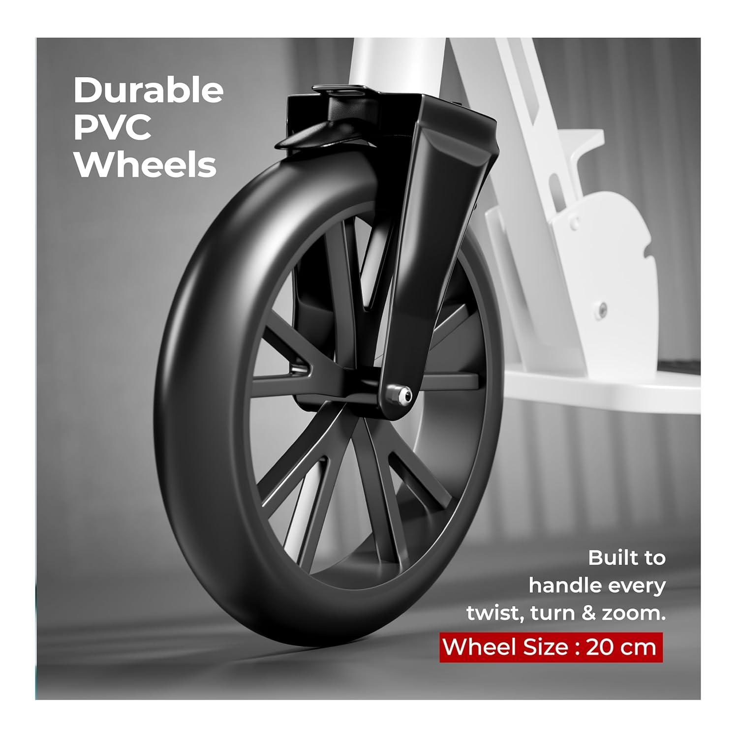 Lifelong Adult Kick Scooter – Adjustable Height, Lightweight Aluminium Frame, Foldable Design for Outdoor Riding (Black & White)