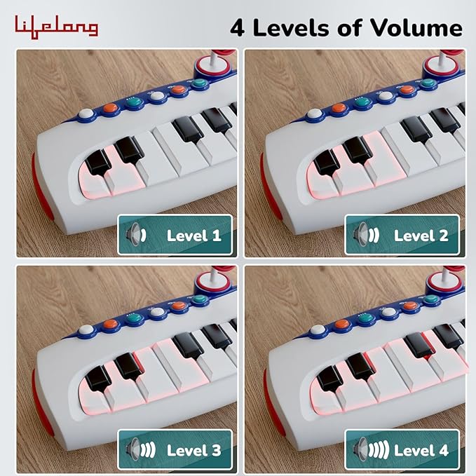 Lifelong Cuppy Kids Piano Keyboard with Microphone – Musical Learning Toy for Toddlers & Children 2+ Years