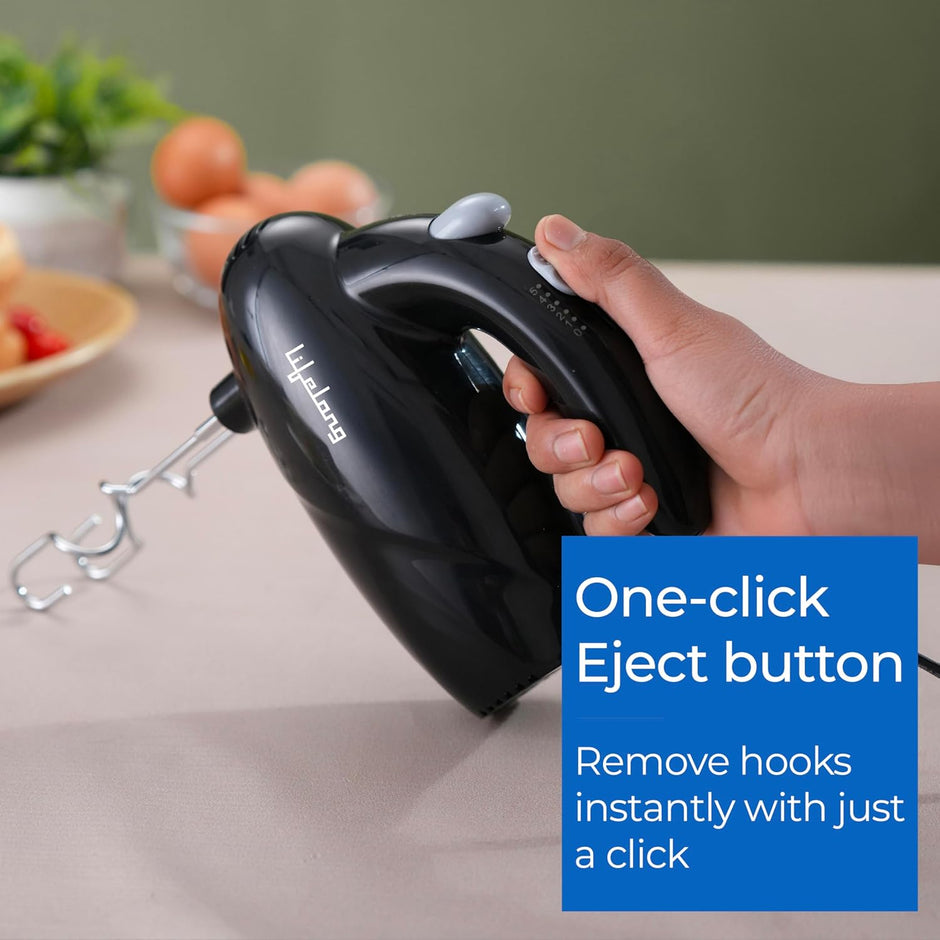 Lifelong Electric Hand Mixer for Baking, Whipping & Kneading