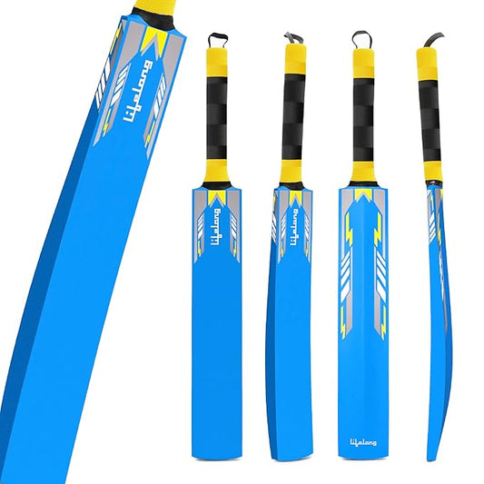 Lifelong Kids Wooden Cricket Bat – Lightweight, Durable Poplar Wood, Size 3 (Blue)