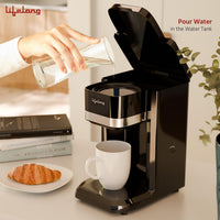Lifelong Single Cup Coffee Maker- 350 W Coffee Machine for Single Serve