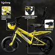 14T Kids Cycle with Balance Wheels – Bike for Boys & Girls 2–5 Years (Juniors Ride, Yellow)