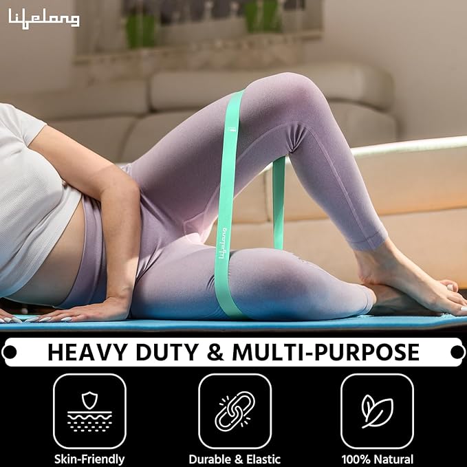 Set of 5 Resistance Bands – Non-Slip Loop Bands for Workout, Stretching & Recovery