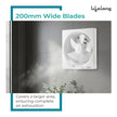 Lifelong 200 mm Exhaust Fan for Kitchen & Bathroom - 8 Inch Ventilation Fan with 31 Watt Strong Air Suction