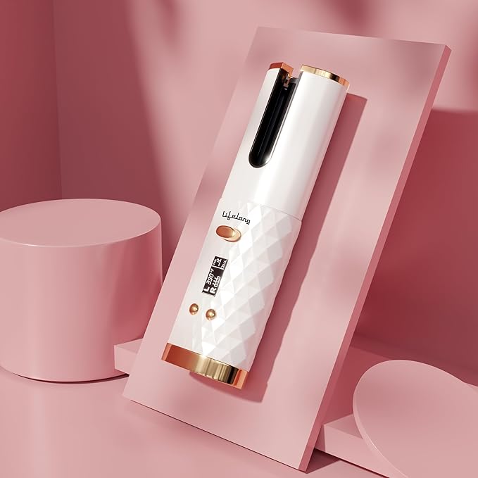 Lifelong Automatic Hair Curler | Cordless, Rechargeable & Adjustable Heat Styling Tool