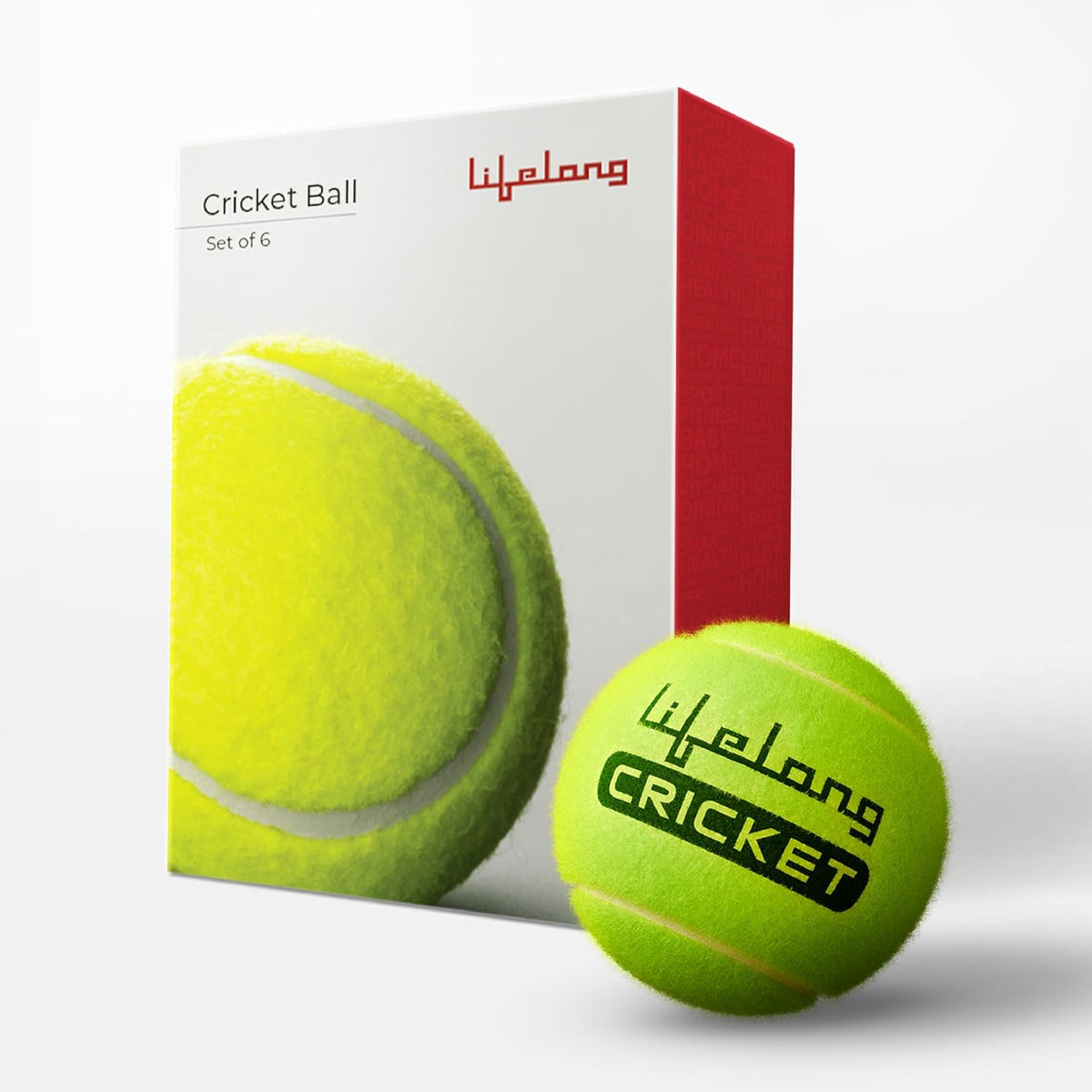 Rubber Soft Cricket Tennis Ball (Set of 6)