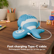Lifelong Cuppy Fish Bubble Gun with Lights, Bubble Solution & Type-C Charging