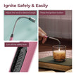 Lifelong Rechargeable Electric Lighter for Kitchen | 360Â° Flexible | C-Type USB | Windproof & Flameless | Lighter for Pooja Room, Candles, BBQ, Multi-Purpose | Stainless Steel & ABS (Pink)
