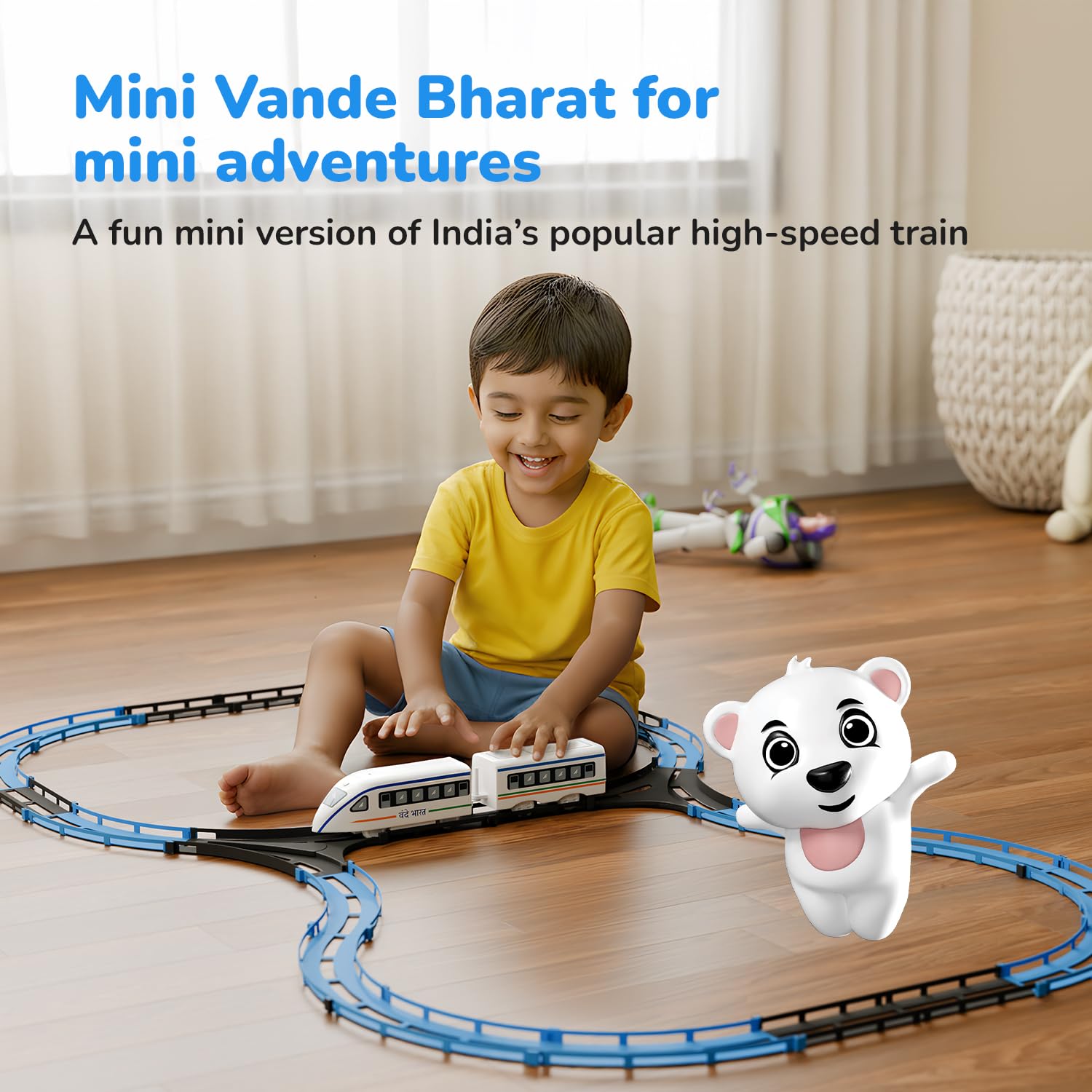 Lifelong Vande Bharat Toy Train Set with Lights, Sounds & Multi-Layout Tracks