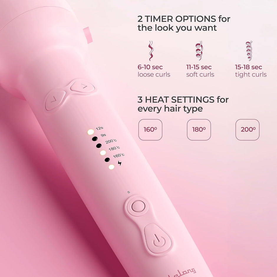 Lifelong WaveUp Automatic Hair Curler | 2-Way Curling, 25mm & 32mm Barrels