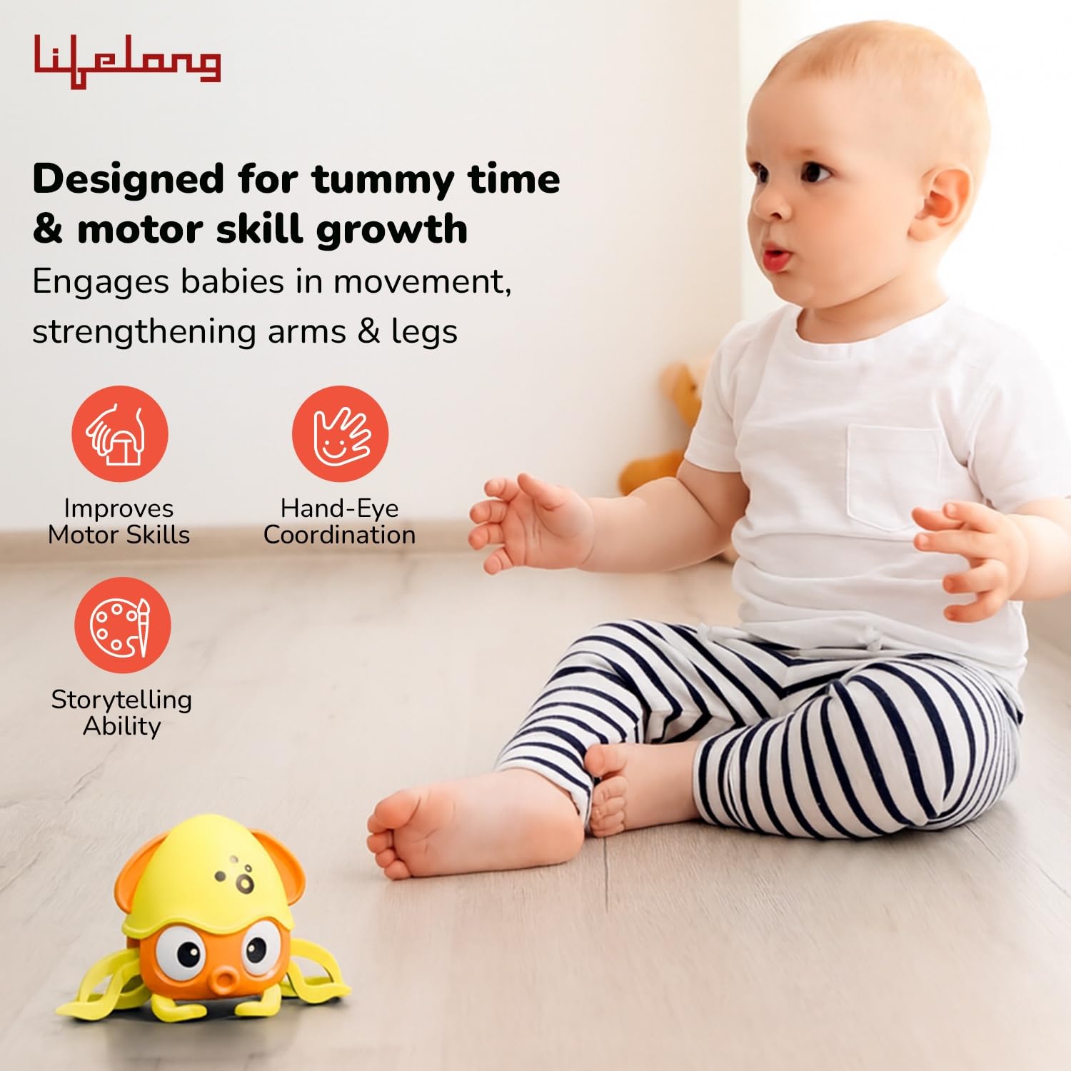 Lifelong Cuppy Bump & Go octopus