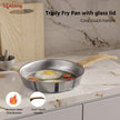 Lifelong Triply Fry Pan with Glass Lid for Cooking | Stainless Steel 20 cm | 1 Litre