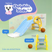 Lifelong Cuppy Dolphin Kids Slide with Basketball Hoop for Indoor & Outdoor Play