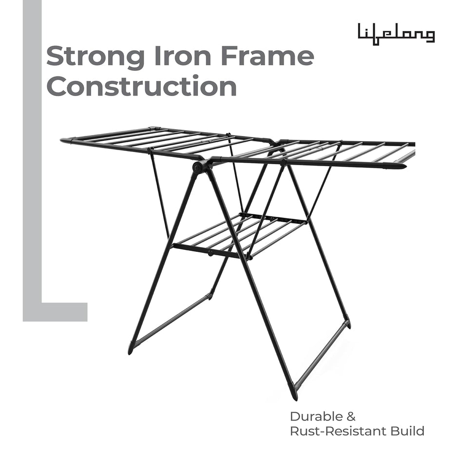 Lifelong Foldable Cloth Drying Stand | Rack for More Drying Space