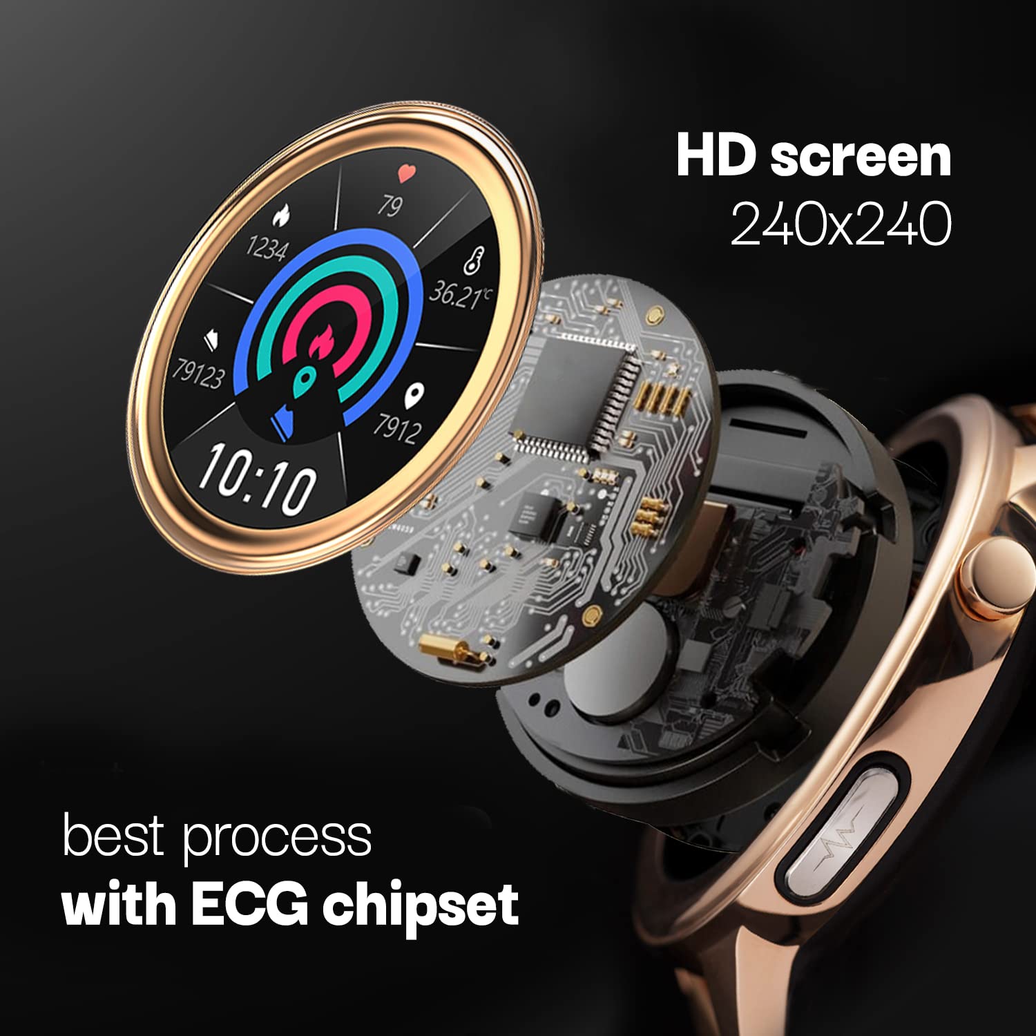 Vibez by Lifelong Xena Smartwatch for Women with HD Display | ECG+PPG