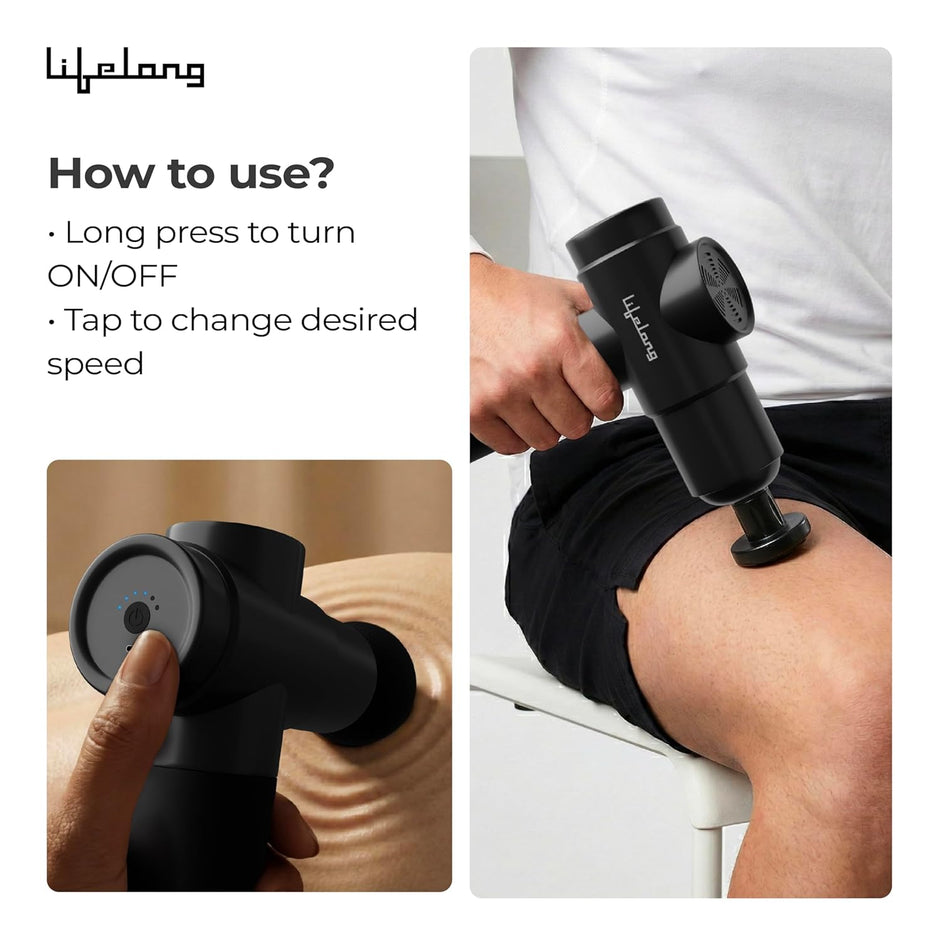 Lifelong Percussion Massage Gun – Deep Tissue Pain Relief Massager