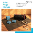 Lifelong Yoga Combo Set of 6 – 4mm Yoga Mat, 6ft Belt, Yoga Block, 2 Knee Pads & Gym Bag for Men & Women