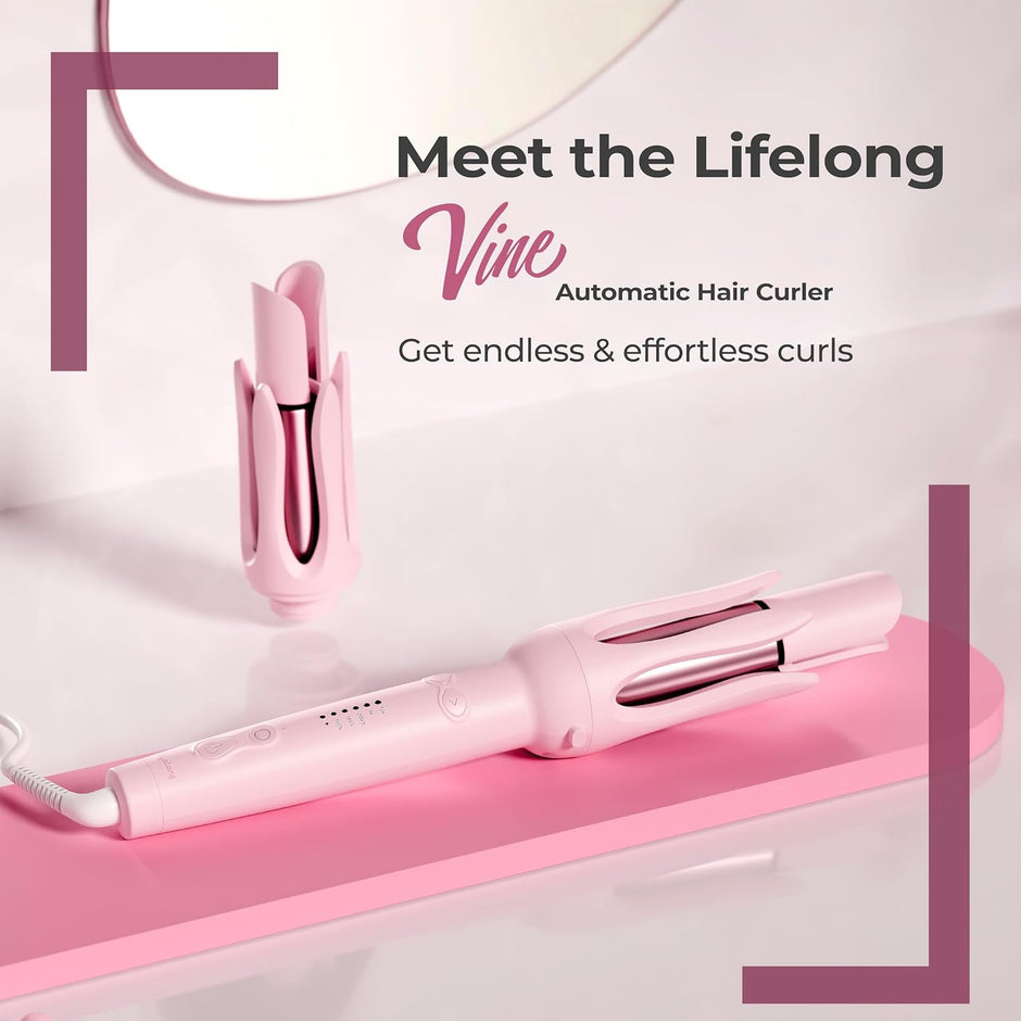 Lifelong WaveUp Automatic Hair Curler | 2-Way Curling, 25mm & 32mm Barrels