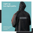 Lifelong Men’s Waterproof Reversible Raincoat with Hood & Pocket – XXL (Black)