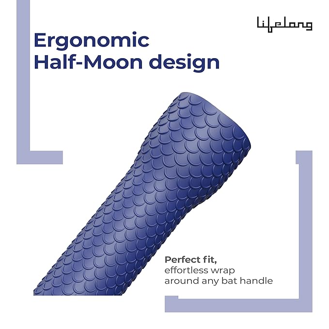 Lifelong Bat Grip – Ring Texture, Ergonomic Soft Rubber Grip for Better Swing & Comfort