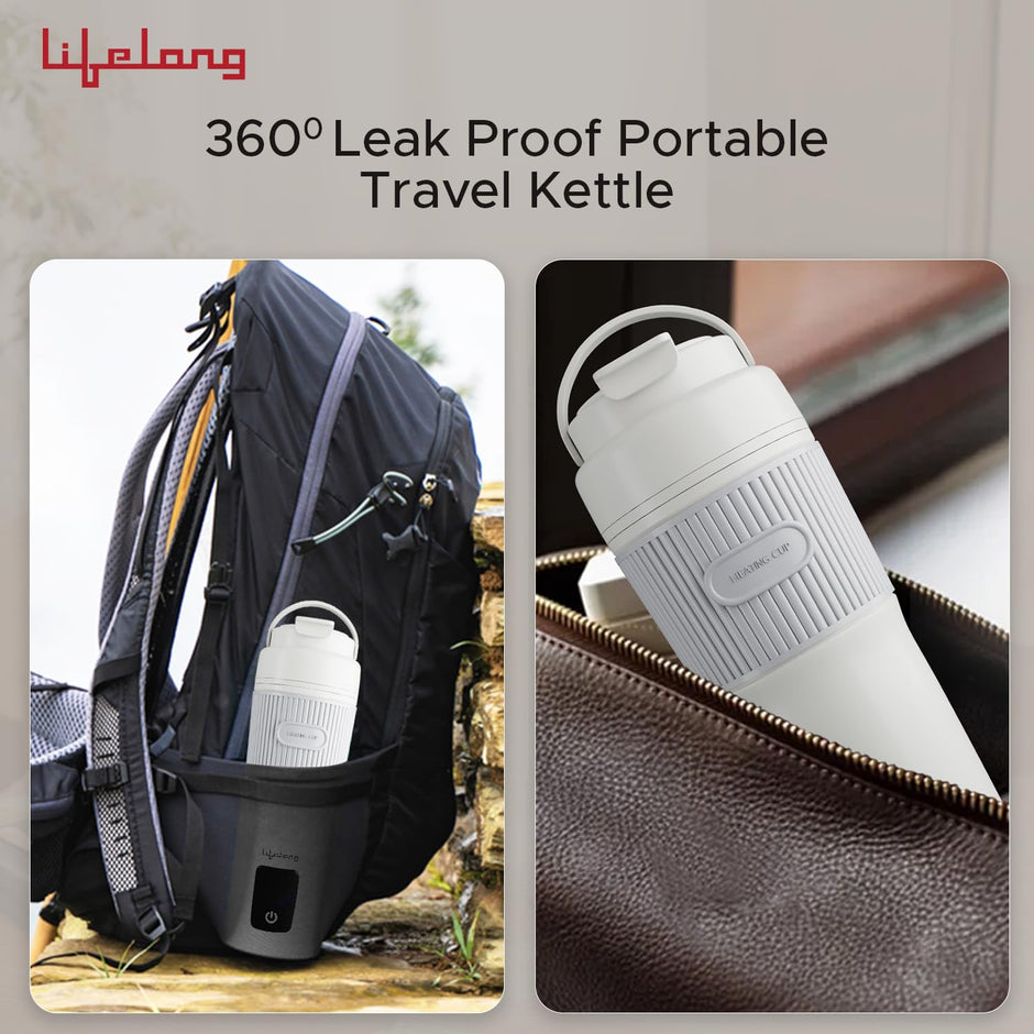 Lifelong 2-in-1 Portable Electric Kettle & Travel Bottle 400ml with 4 Temp Modes