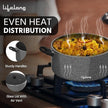 Lifelong Biryani Pot Set of 3 with Glass Lids – Non-Stick, Non-Toxic Induction Base Casserole Cookware