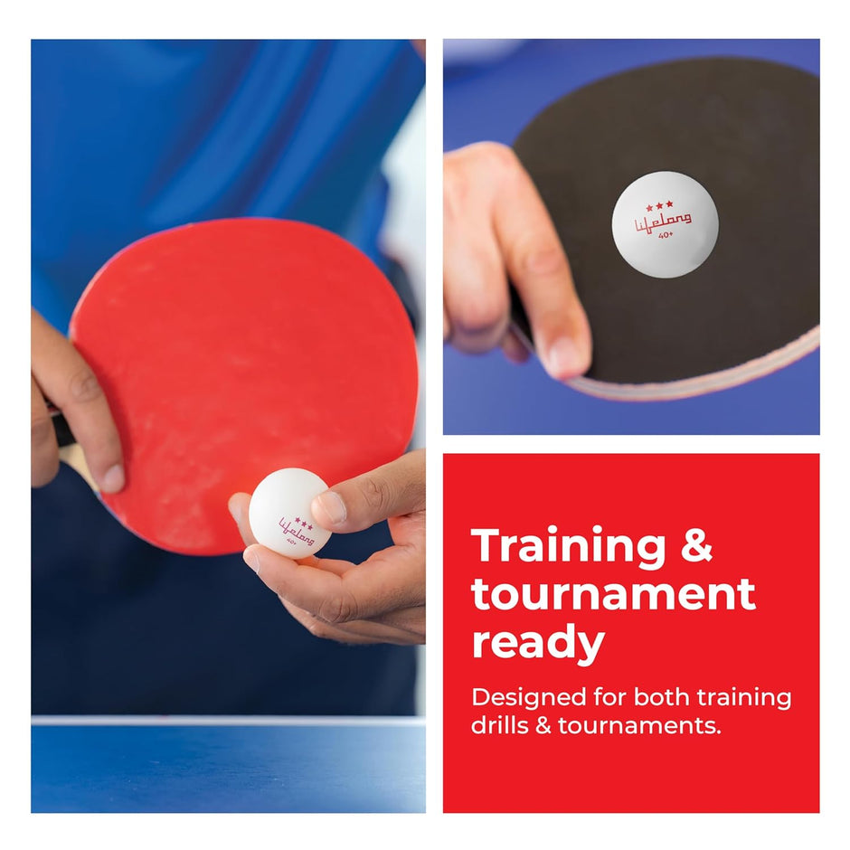 Lifelong Table Tennis Balls | 40mm 3 Star ABS Plastic | Professional Ping Pong Balls for Kids and Adults | for Training and Practice, Indoor Outdoor Games and Matches | Pack of 6