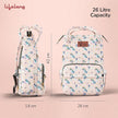 Lifelong Cuppy Baby Diaper Bag Backpack for Moms (Pink) | Large Waterproof Travel Bag with 15 Pockets, Rain Cover & Changing Mat | Stylish & Spacious