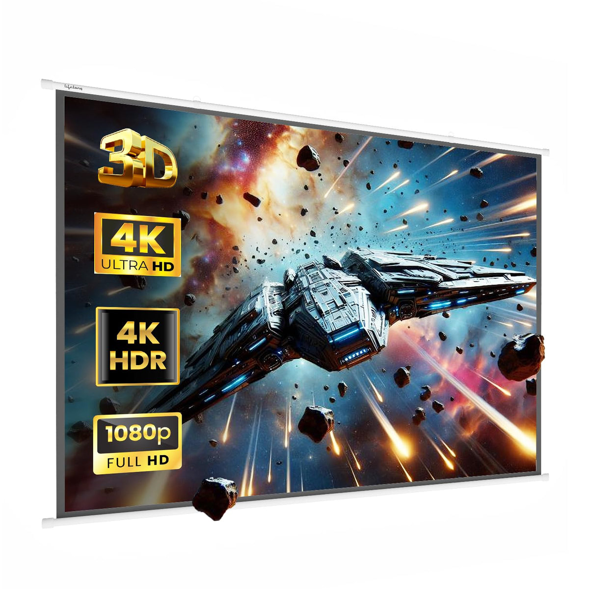 100-Inch CineMagic Manual Projector Screen