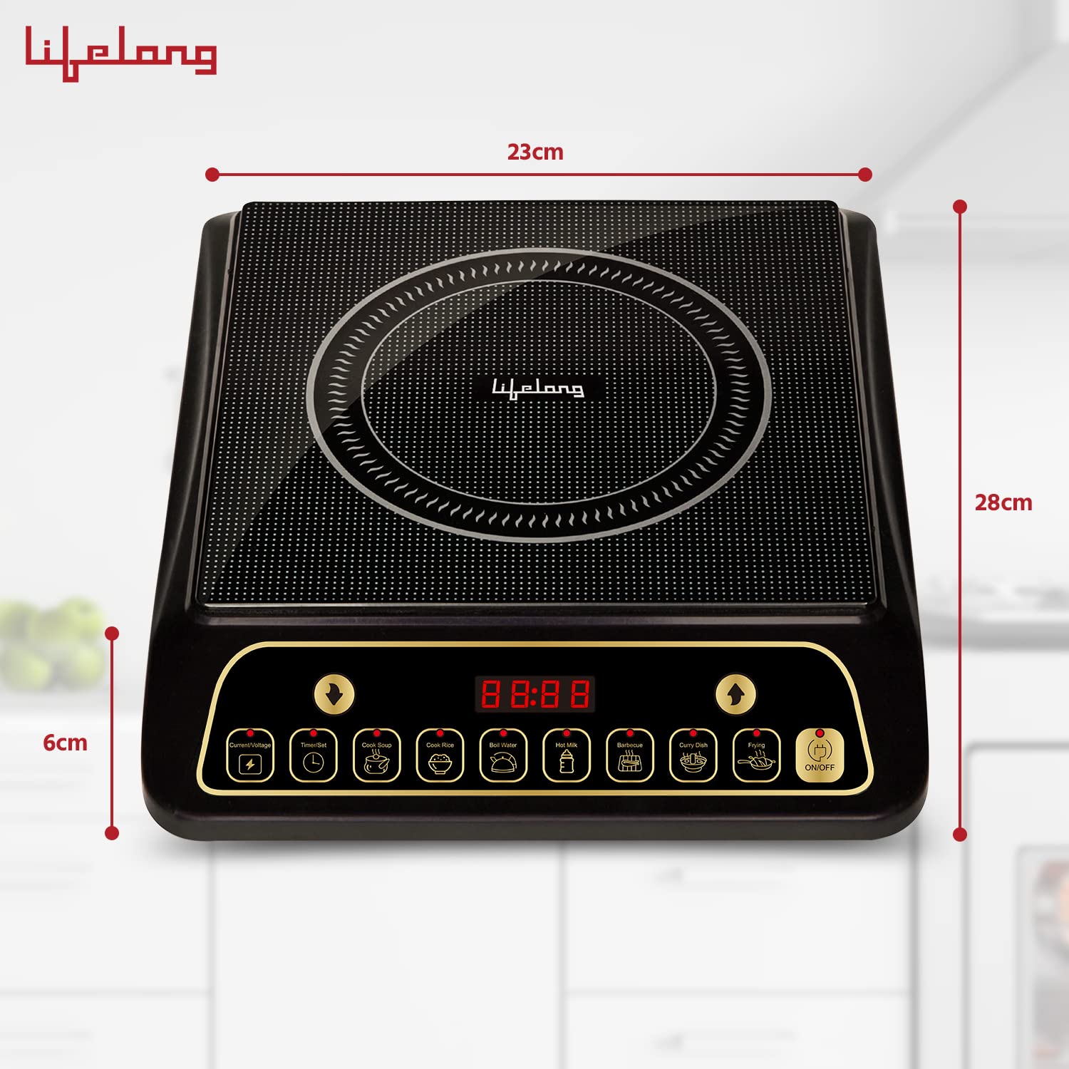 Lifelong Inferno LLIC60 2000 Watt Induction Cooktop for Home