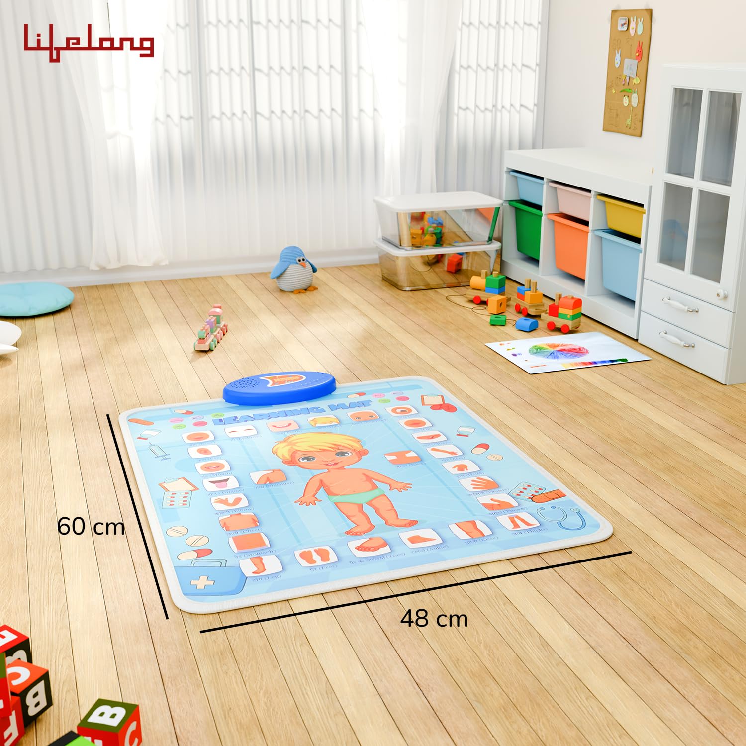 Lifelong Cuppy Bilingual Talking Playmat | English & Hindi Body Parts Learning Mat