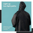 Lifelong Men’s Waterproof Reversible Raincoat – Hooded Suit, XL Black