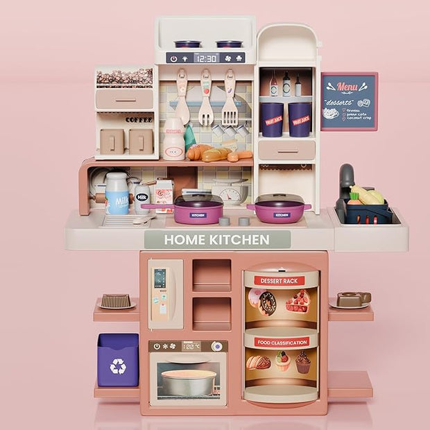 Lifelong Cuppy 42PCS Pretend Kitchen Set | Light, Music & Play Accessories