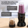 Lifelong Nutri Blender with 2 Jars (500ml & 300ml)| 450W Motor, 3 Speed with Pulse, Dual SS Blades(2-Leaf & 4-Leaf)