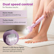 Lifelong PediGlide Luxe Electric Callus Remover for Feet | Waterproof Pedicure Machine with 3 Roller Heads, 2 Speeds, Type-C Charging & Focus Light