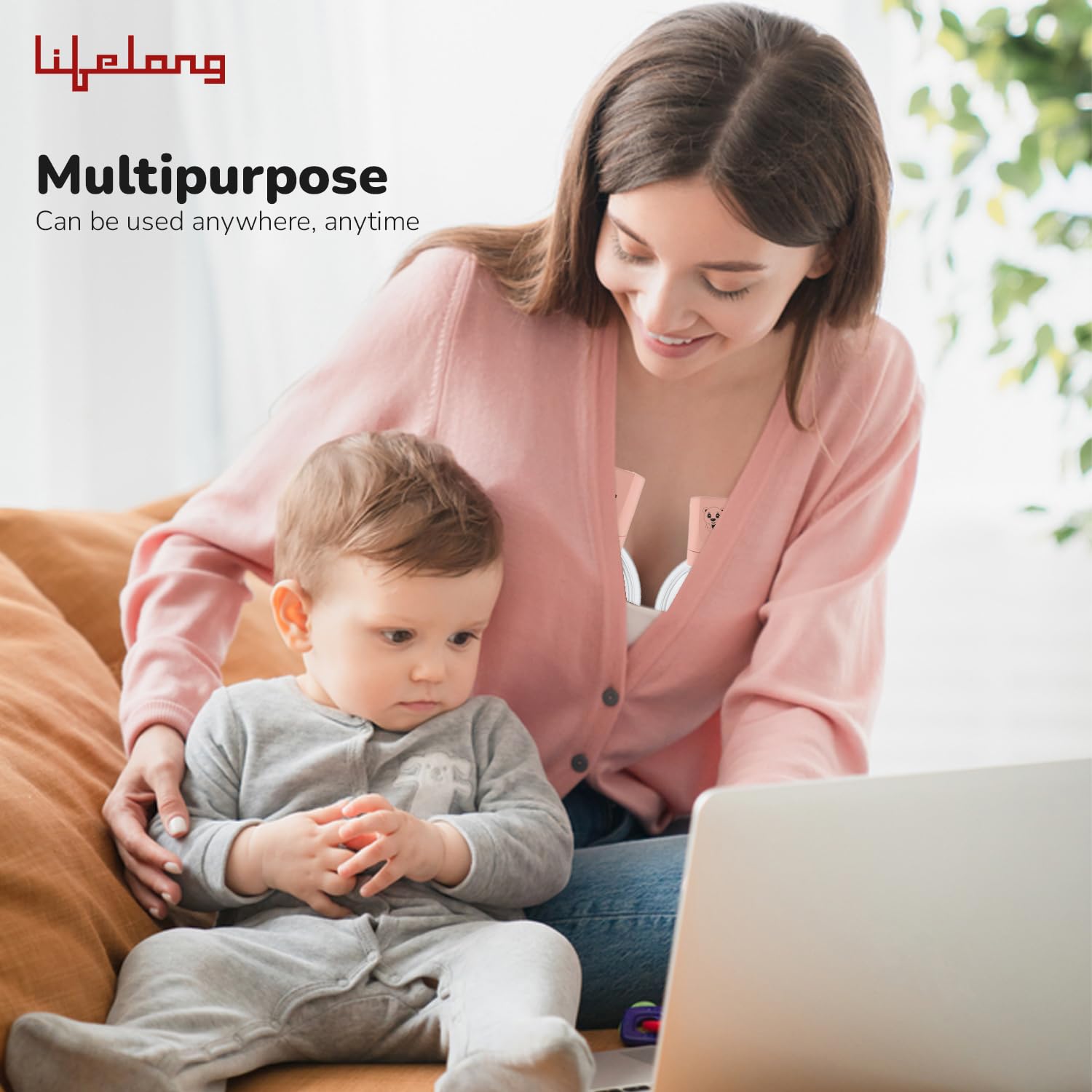 Lifelong Cuppy Wearable Breast Pump with Hands-Free Rechargeable Feeding Support