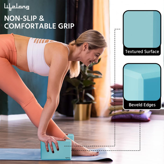 Lifelong Yoga Blocks- Yoga Bricks Pack of 1 for Men & Women