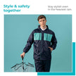 Lifelong Campaign Men's Polyester Waterproof Standard Length Raincoat