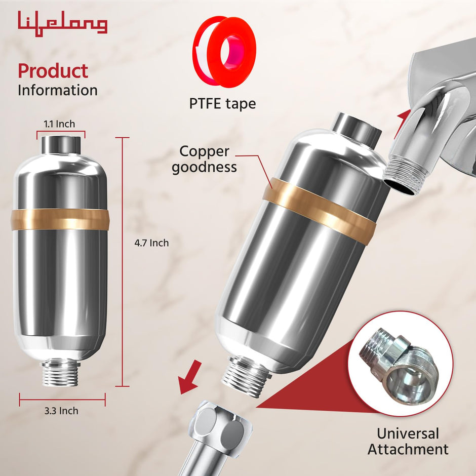 Lifelong 20-Stage Water Softener Filter – Hard Water Filter for Tap & Shower