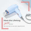 Lifelong 1200W Foldable Hair Dryer for Women & Men | Compact Travel Blow Dryer (Blue)