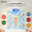 Lifelong Cuppy Bilingual Talking Playmat | English & Hindi Body Parts Learning Mat