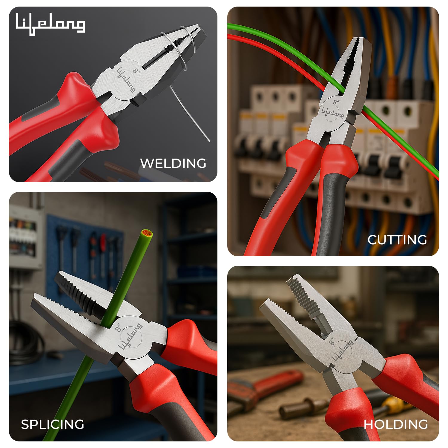 Lifelong Sturdy Steel Comb Plier | Heavy Duty Wire Cutting & Gripping Tool