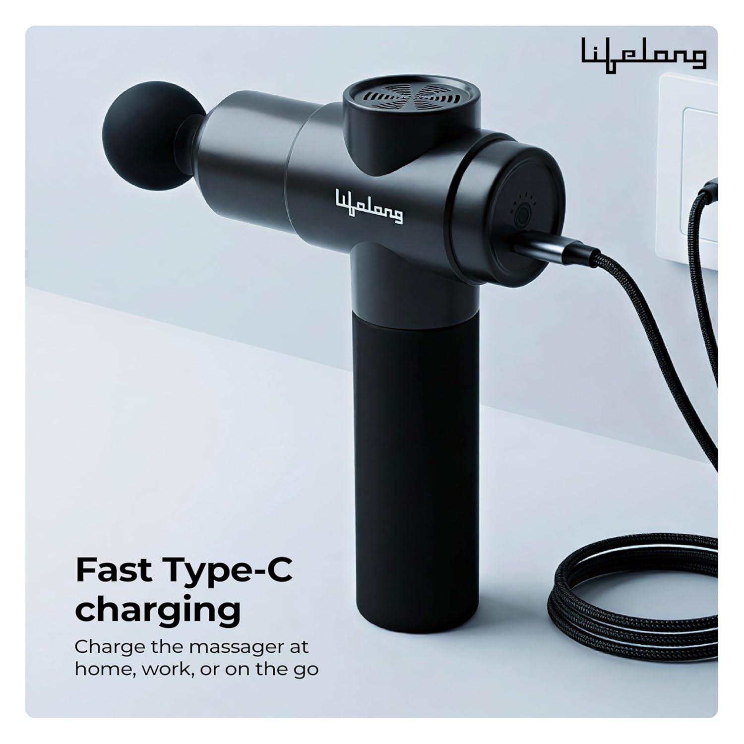 Lifelong Percussion Massage Gun – Deep Tissue Pain Relief Massager