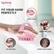 Silicone Scalp Massager & Body Scrubber – Hair & Dandruff Care Brush (Baby Pink)