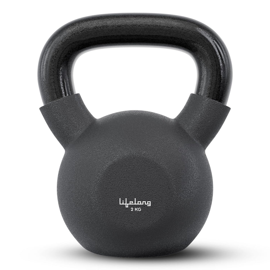 Lifelong Neoprene cast Iron Kettlebells 02Kg - Black