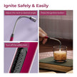 Lifelong Rechargeable Electric Lighter for Kitchen | 360Â° Flexible | C-Type USB | Windproof & Flameless | Lighter for Pooja Room, Candles, BBQ, Multi-Purpose | Stainless Steel & ABS (Red)