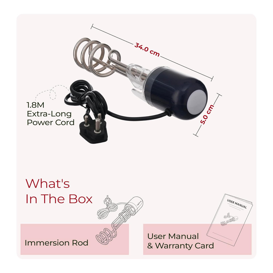 Lifelong HeatX Immersion Rod Auto Cut Off 1500 W Shockproof Water Heater