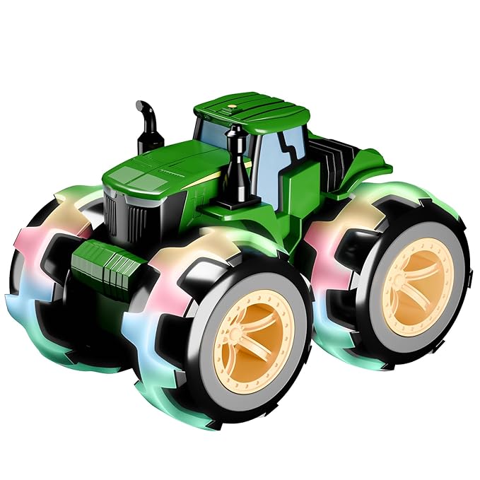 Friction Powered Tractor Toy with Lights